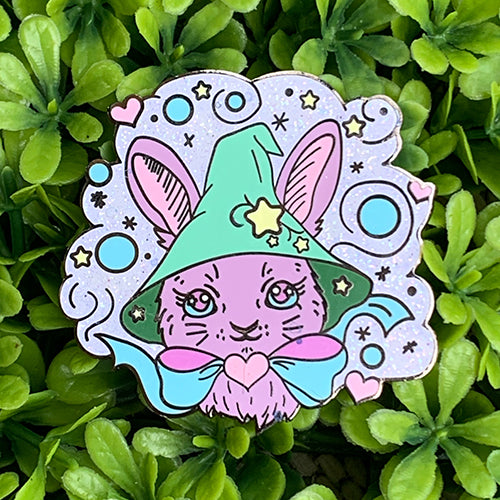 Witch bunny hard enamel pin Ash Evans