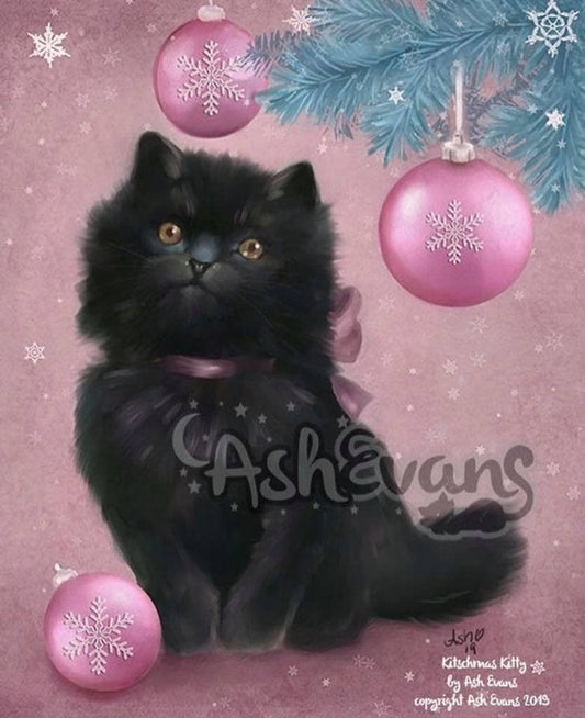 Kitschmas Kitty Print Print Ash Evans 