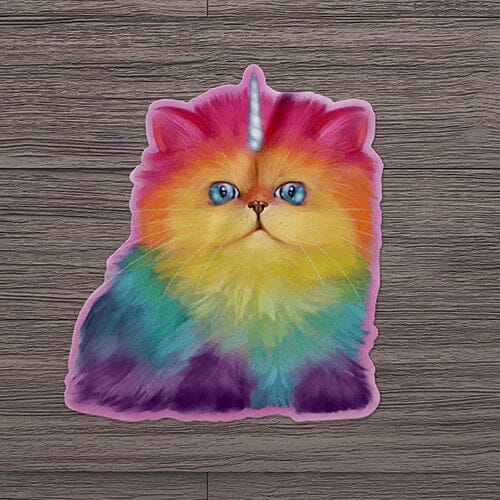 Mewnicorn Cat Sticker Sticker Ash Evans 